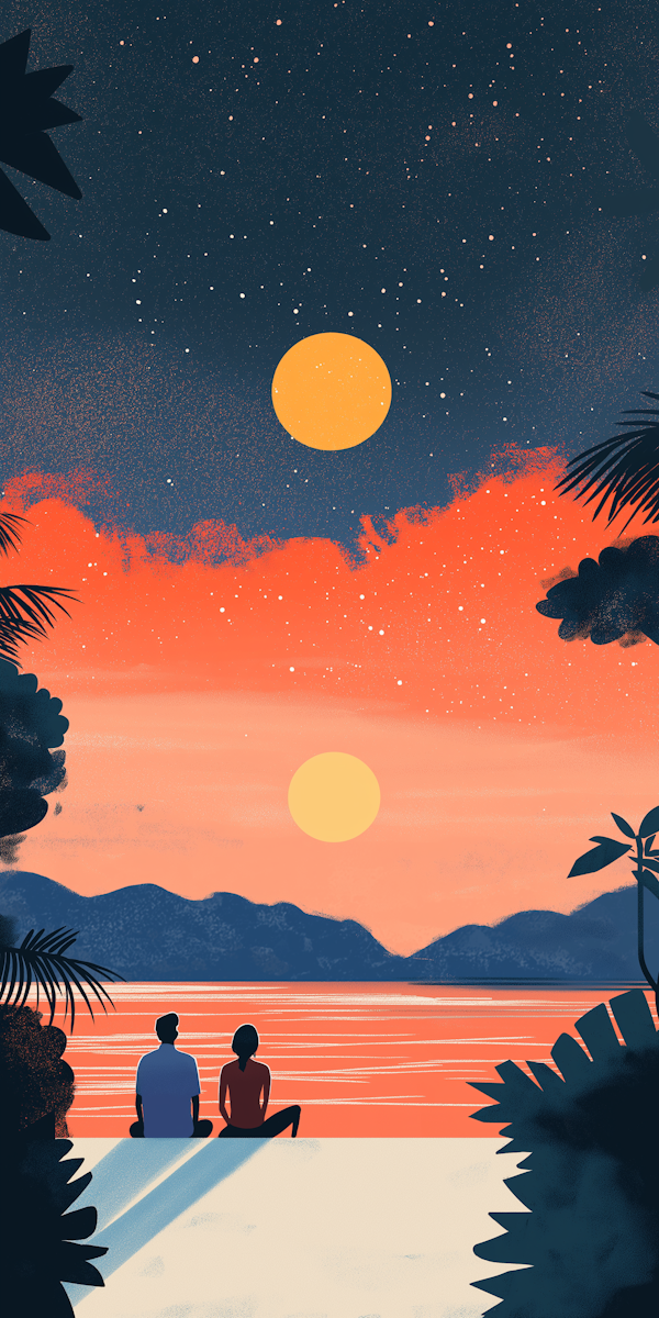 Stylized Sunset Scene