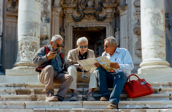 Elderly Friends on Travel