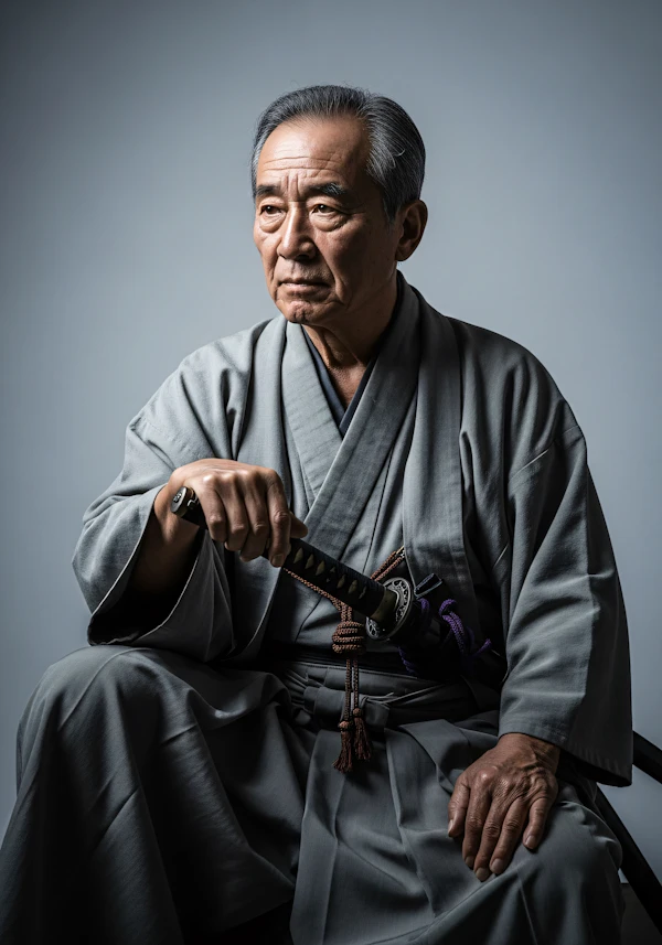 Elderly Samurai Portrait