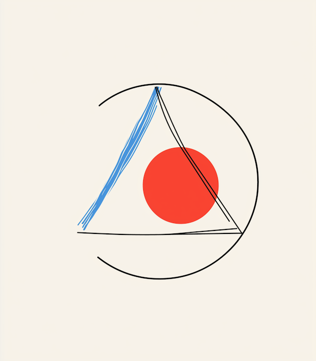 Minimalist Abstract Design with Geometric Shapes