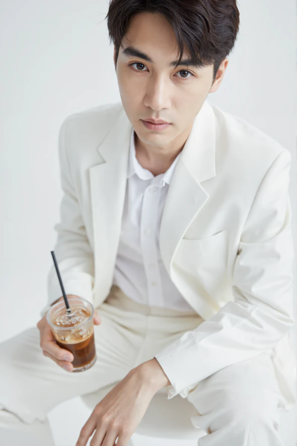 Elegant Man in White