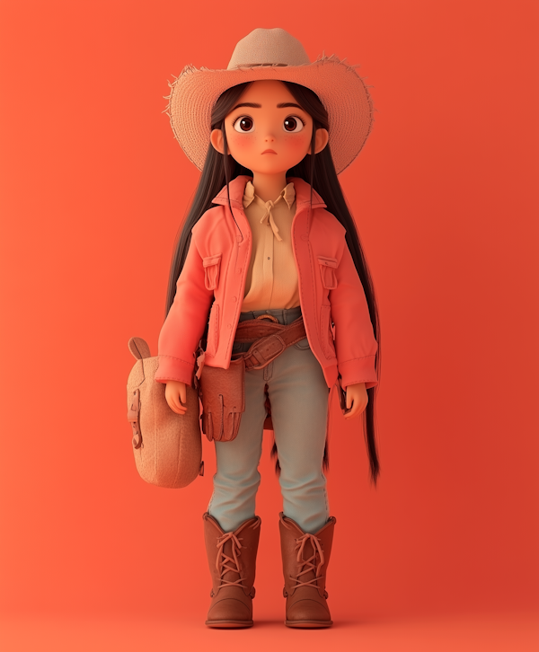 Animated Cowgirl Character