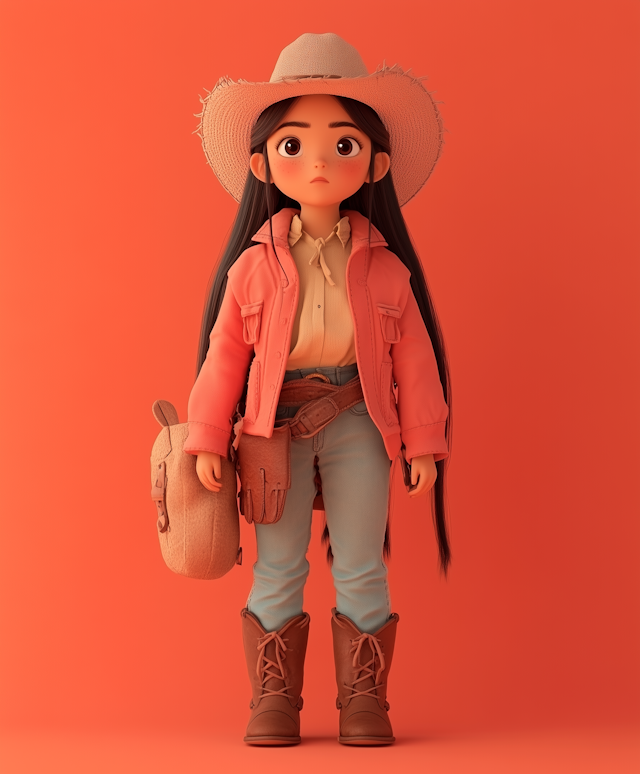 Animated Cowgirl Character