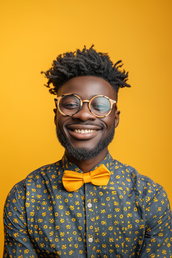 Dapper Young Man with Stylish Attire and Joyful Smile