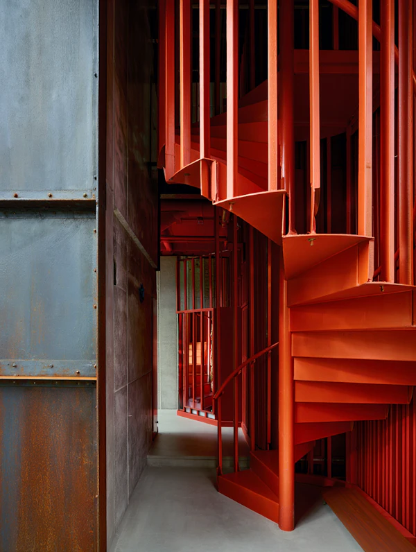 Red Spiral Staircase