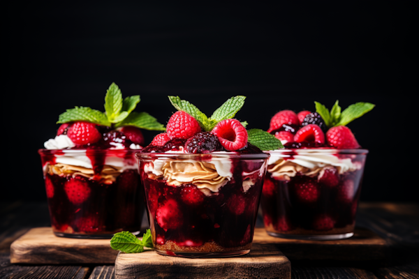 Glossy Berry Delight Parfaits