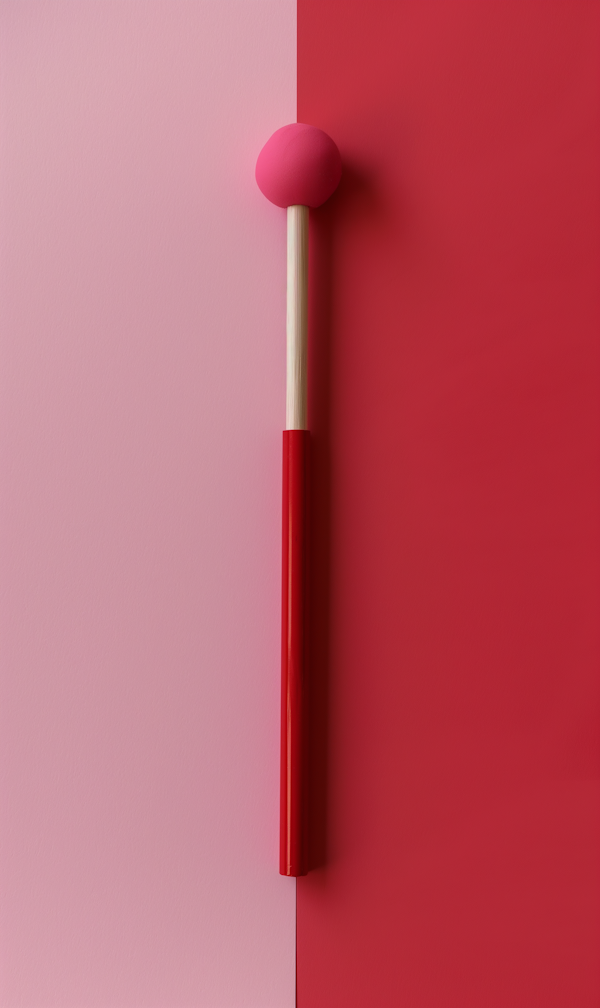 Oversized Matchstick on Dual-Tone Background