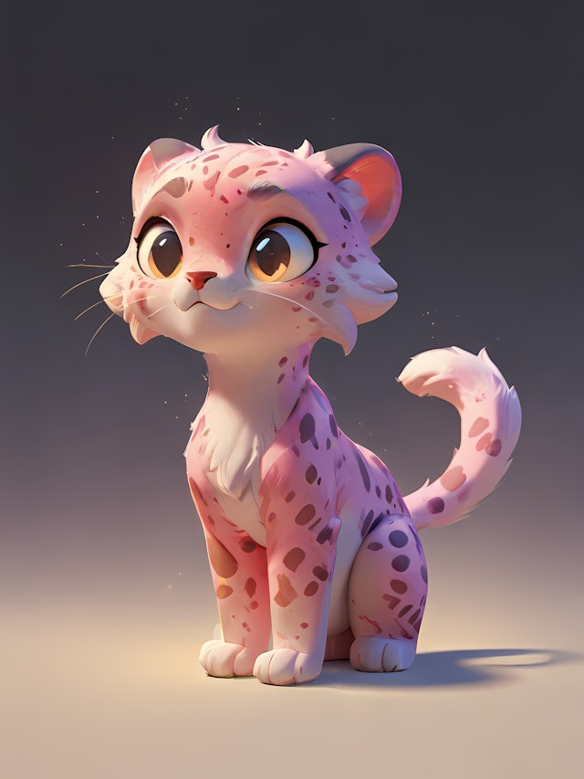 Cartoon Baby Leopard