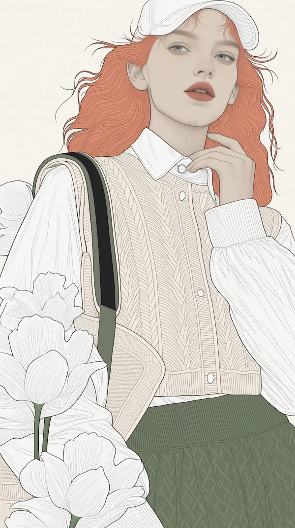 Thoughtful Redhead Portrait