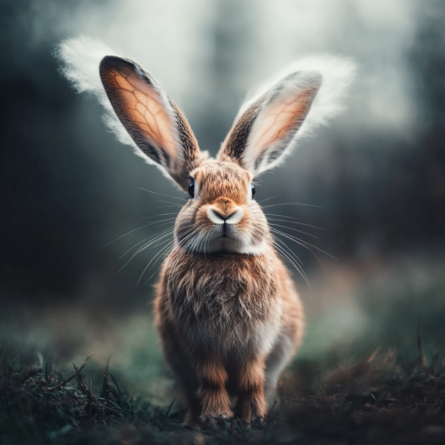 Serene Rabbit Portrait