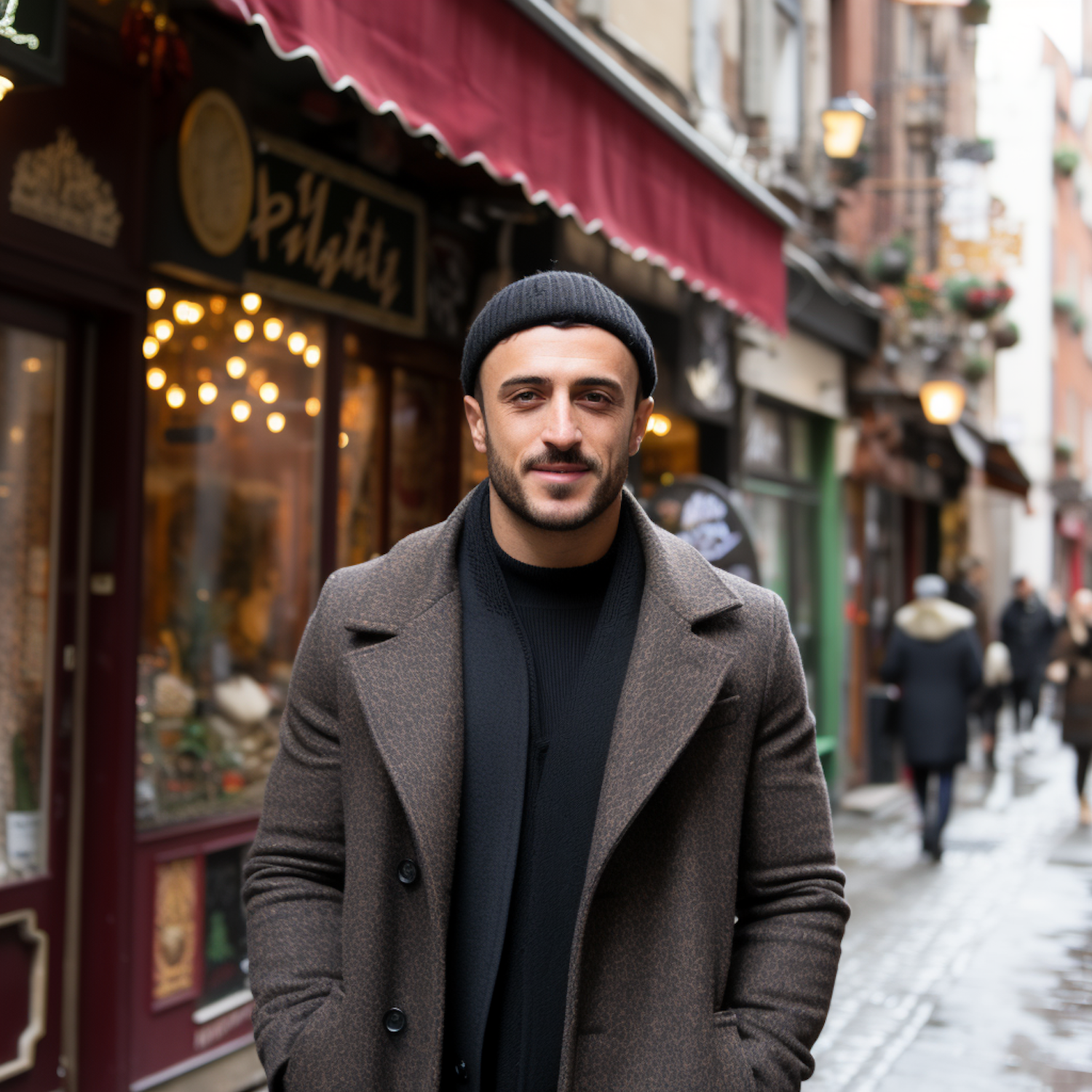 Stylish Man in a European Cityscape