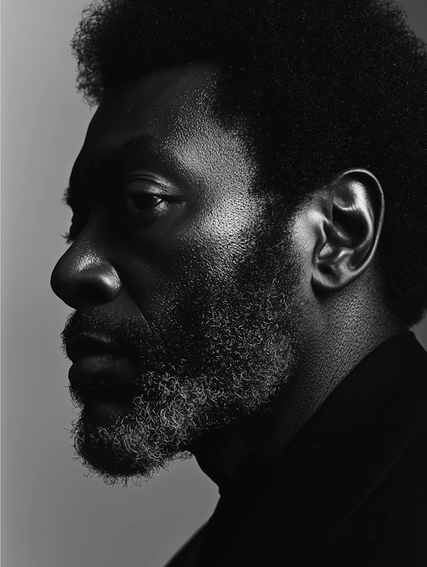 Black and White Portrait of a Man