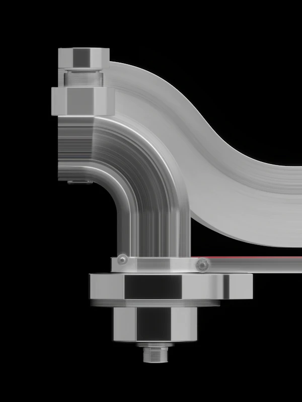 Sleek Metallic Component