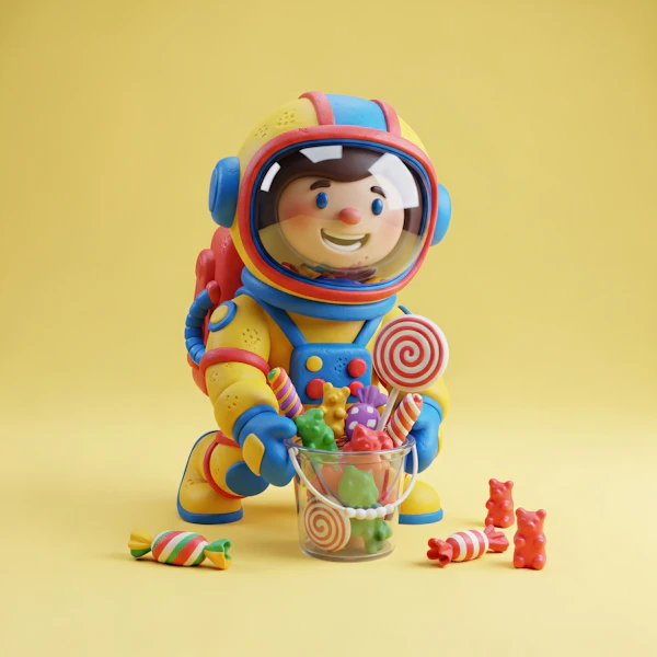 Astronaut with Candies