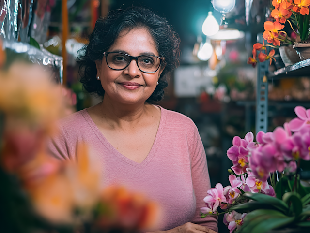 Woman with Flowers