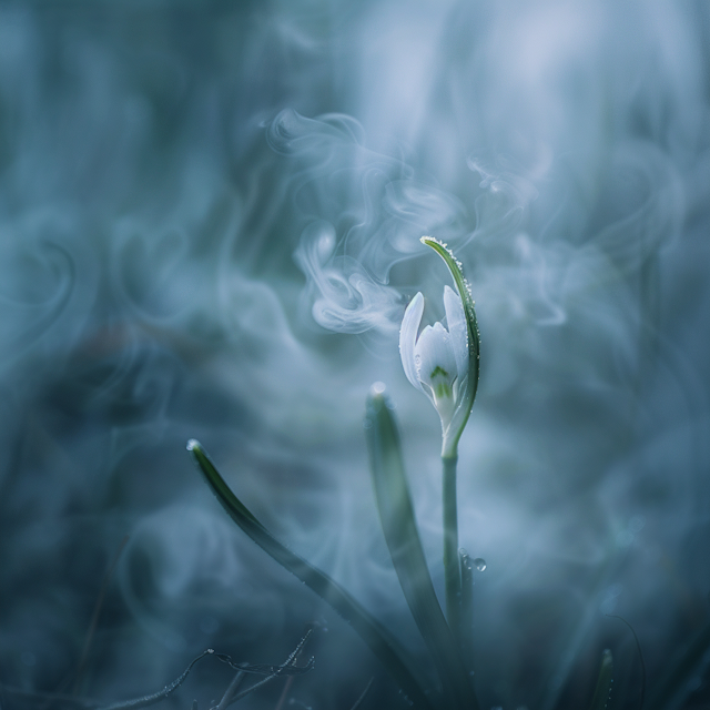 Ethereal Blooms in Mist