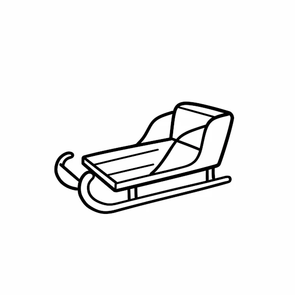 Sled Line Drawing
