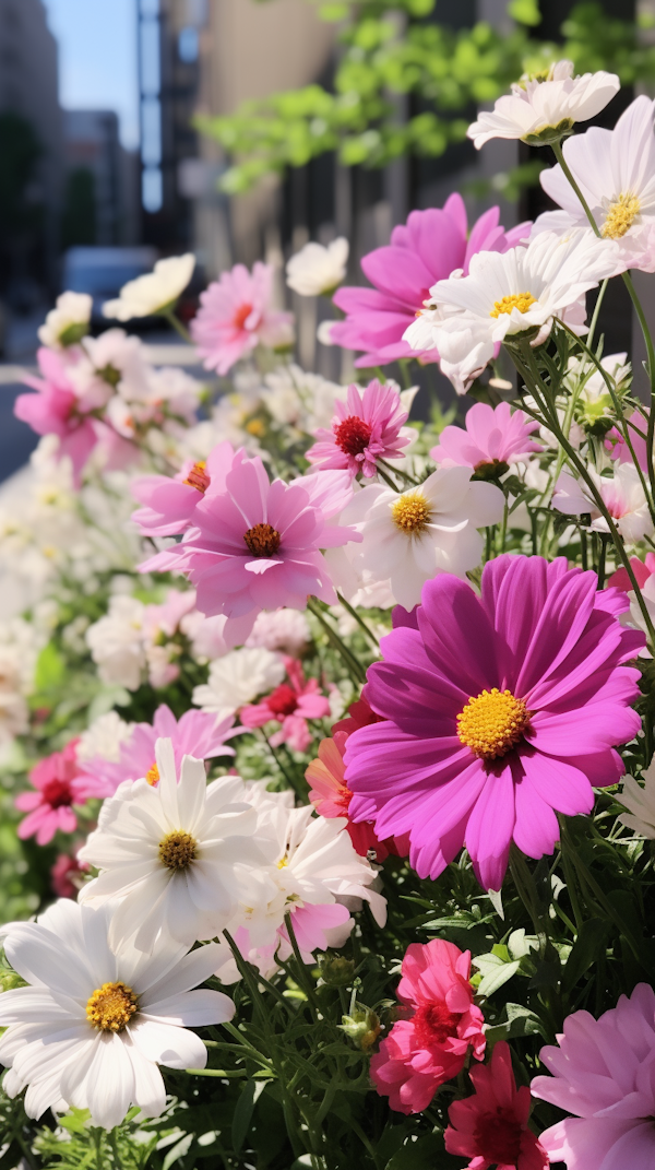 Vibrant Cosmos Garden in Bloom