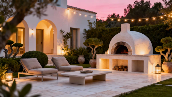 Mediterranean Patio Scene