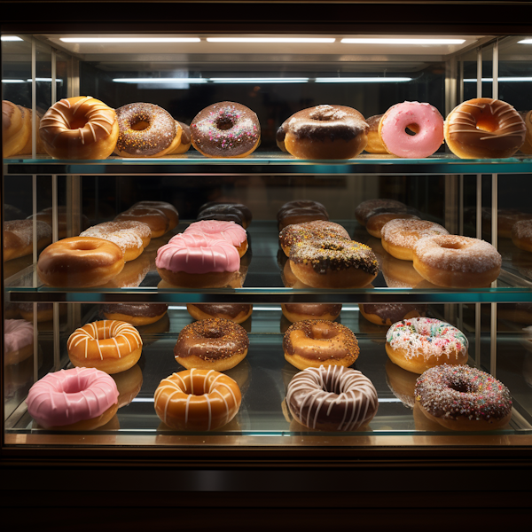 Tempting Array of Gourmet Donuts