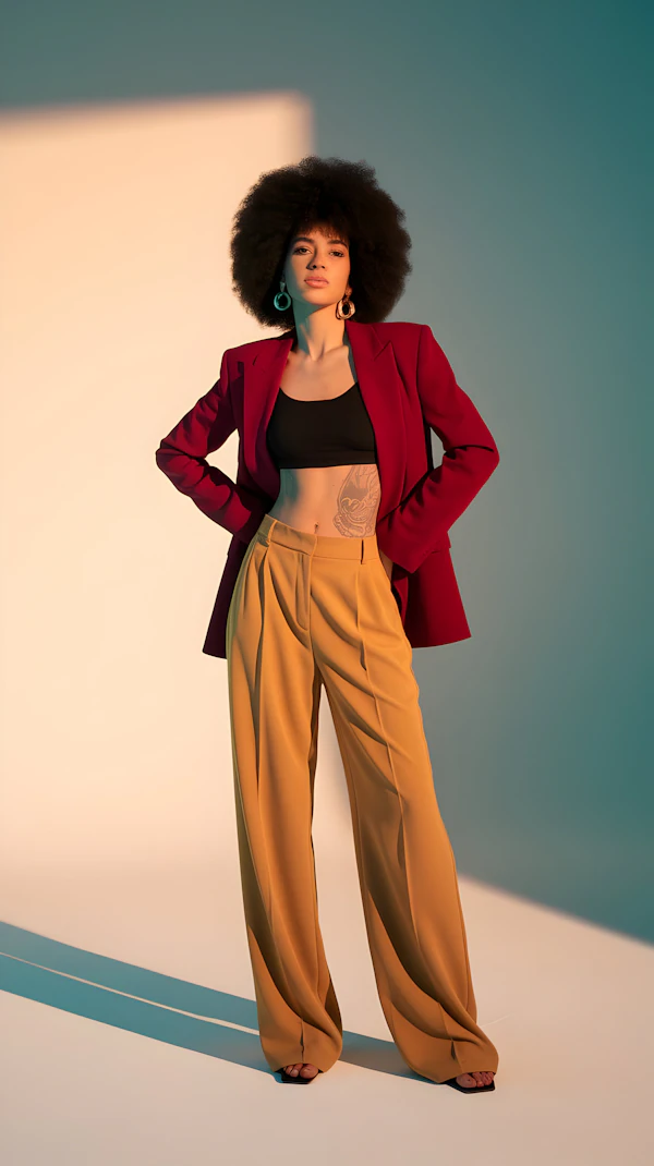 Stylish Woman in Studio