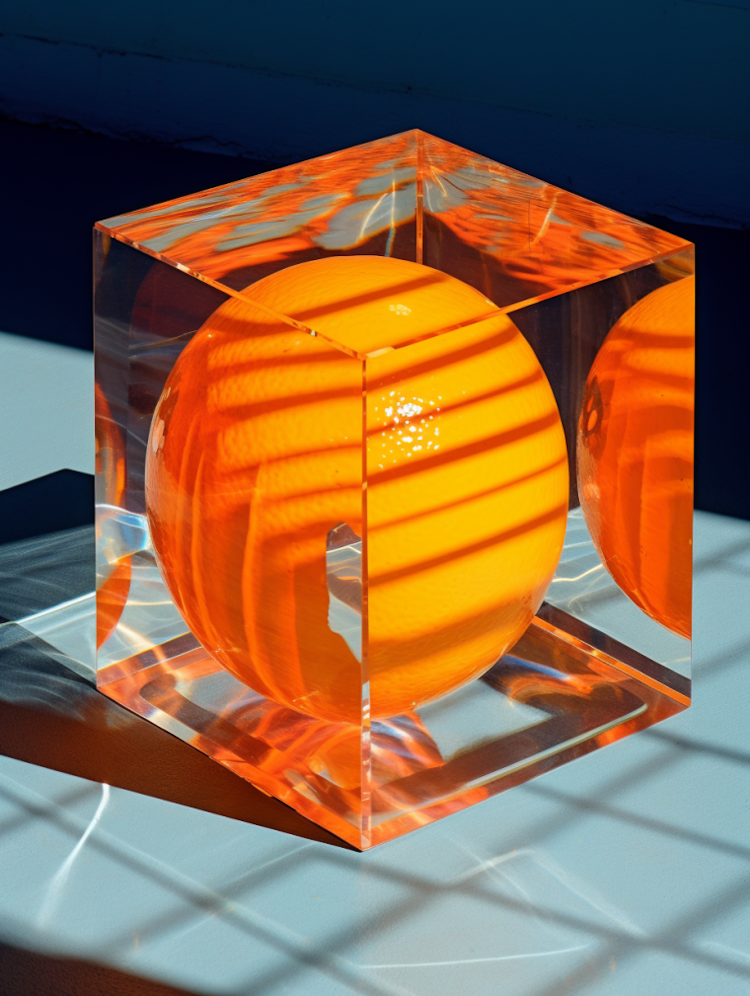 Spectral Sphere Encased in Crystal Cube
