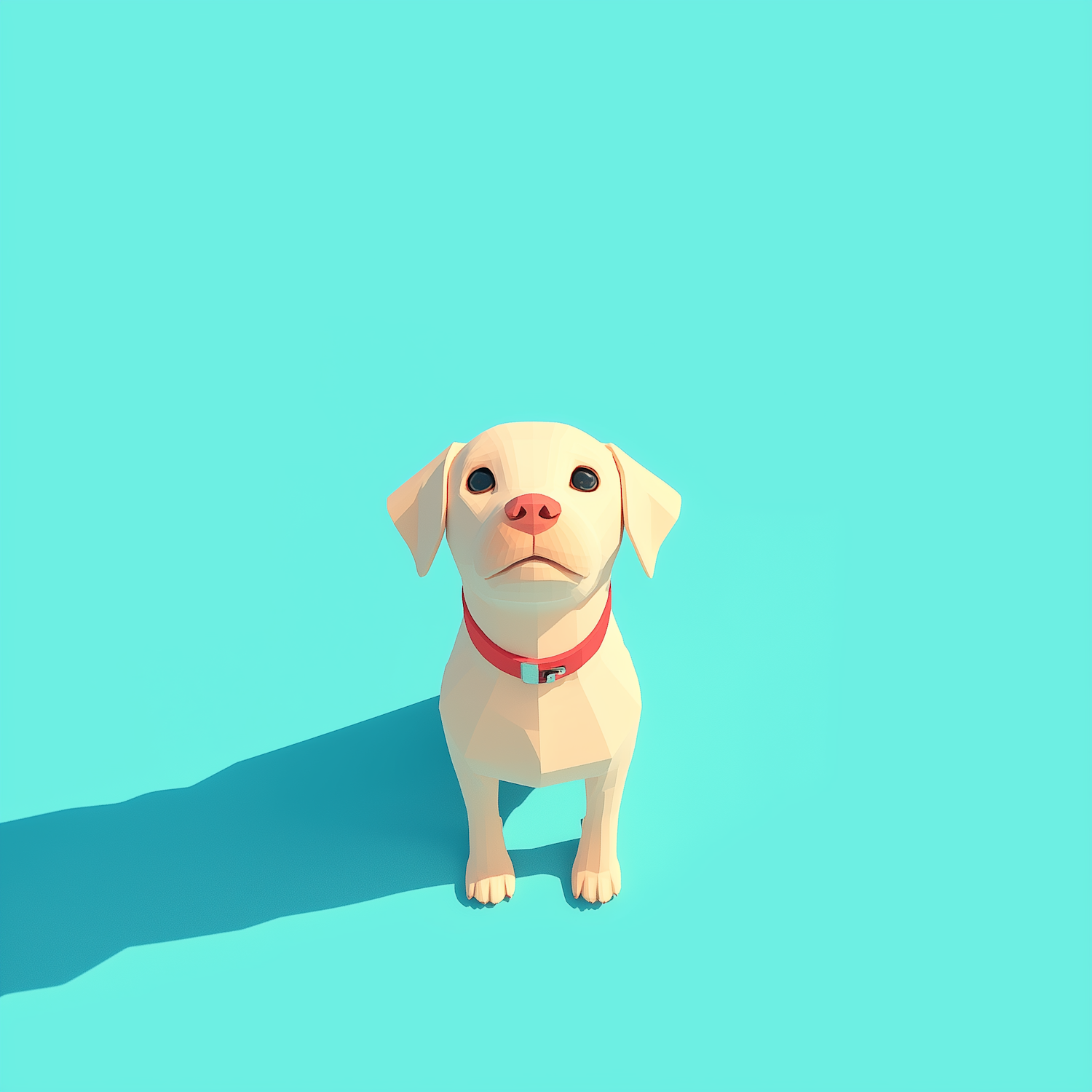 Gentle Labrador Puppy Illustration