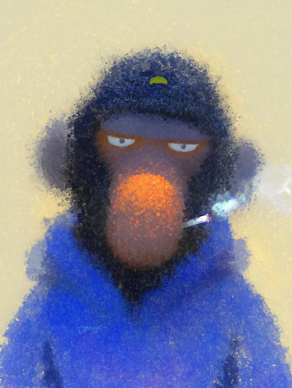 Stylized Monkey Portrait