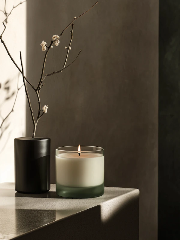 Minimalist Candle Scene