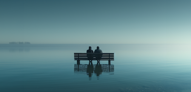 Serene Waterfront Contemplation