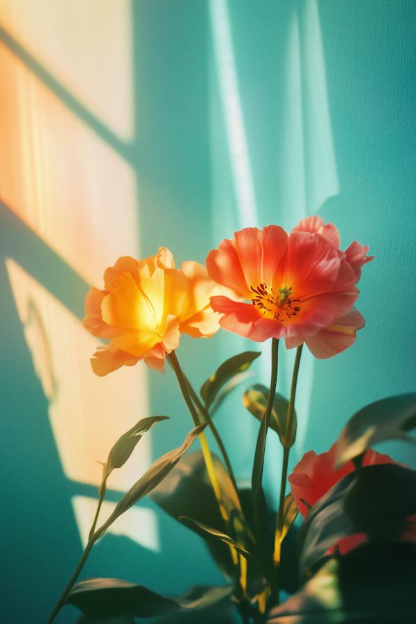 Sunlit Flowers Display