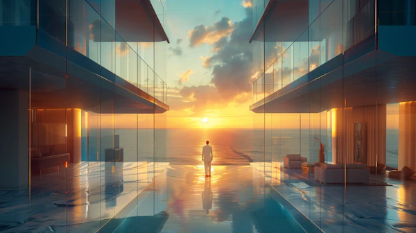 Sunset Contemplation in Luxury