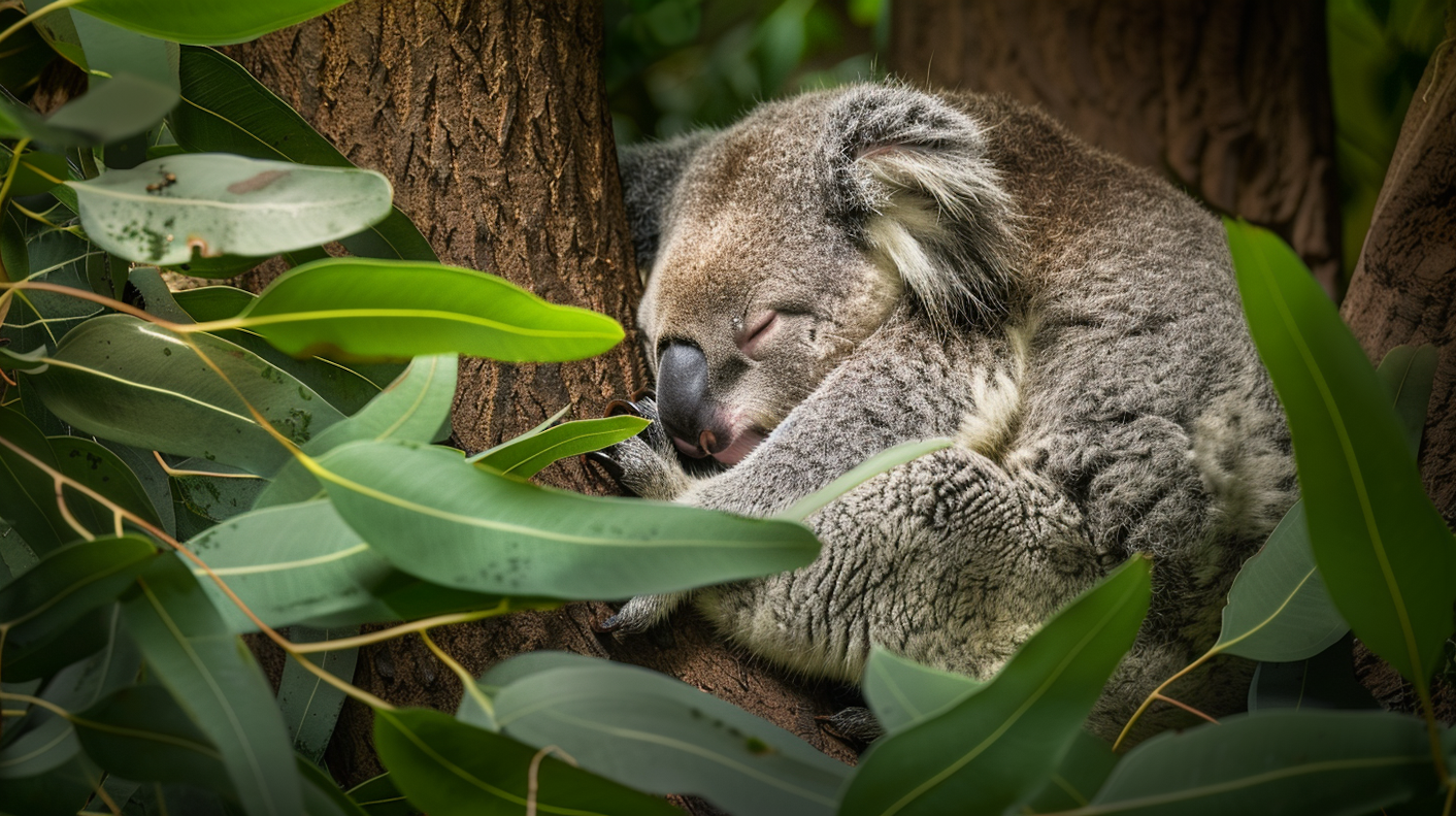 Sleeping Koala in Natural Habitat