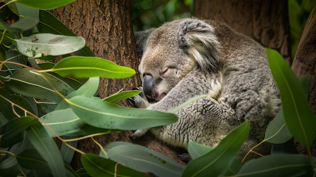 Sleeping Koala in Natural Habitat