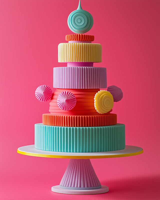 Whimsical Multi-Tiered Cake