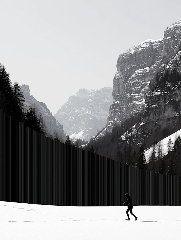 Solitary Snowy Trek