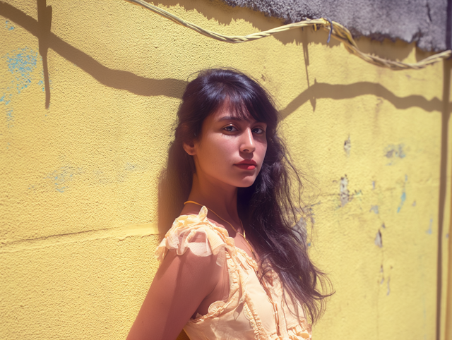 Poised Elegance: The Yellow Dress Portrait