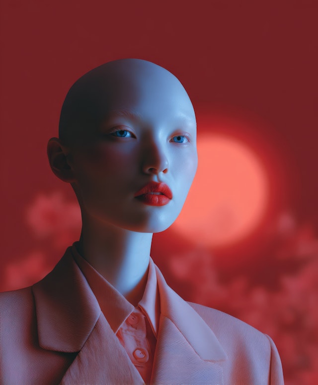 Surreal Blue Portrait