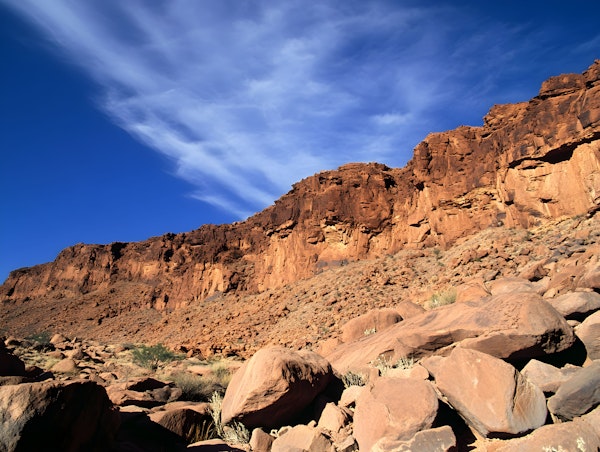 Desert Cliffs and Blue Sky