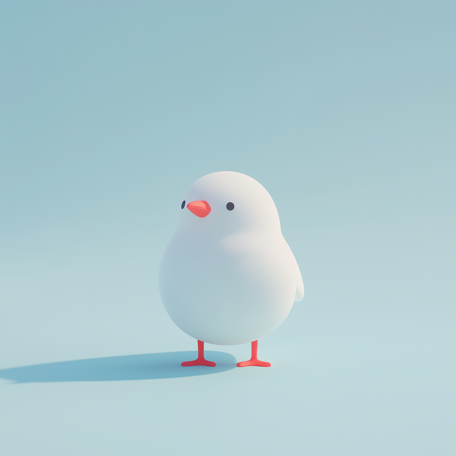 Minimalist Cartoon Bird