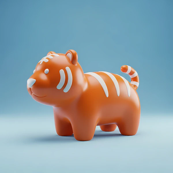 Cartoon Tiger Render