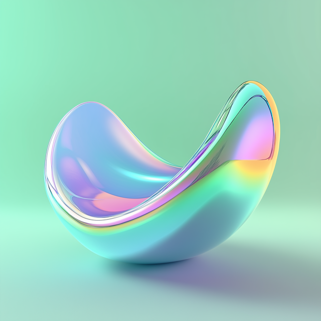 Futuristic Iridescent Object