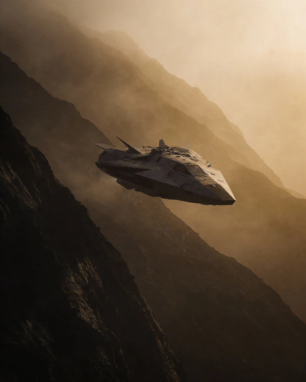Futuristic Spacecraft Canyon