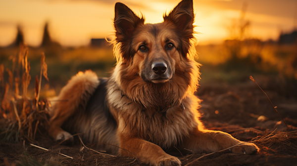 Golden Hour Serenity Shepherd