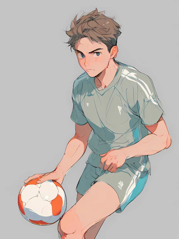 Young Soccer Player Art