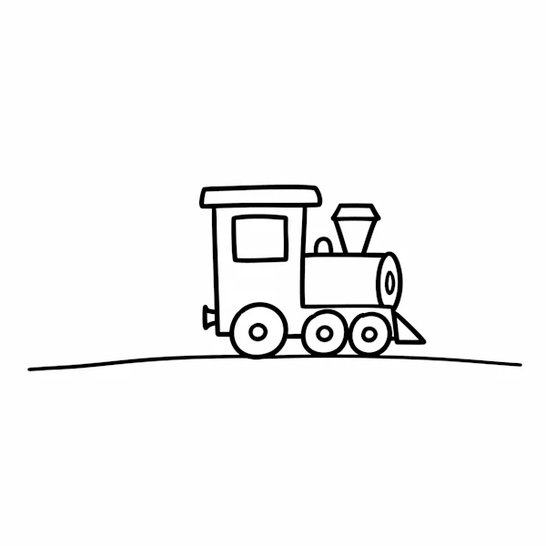 Minimalist Train Sketch