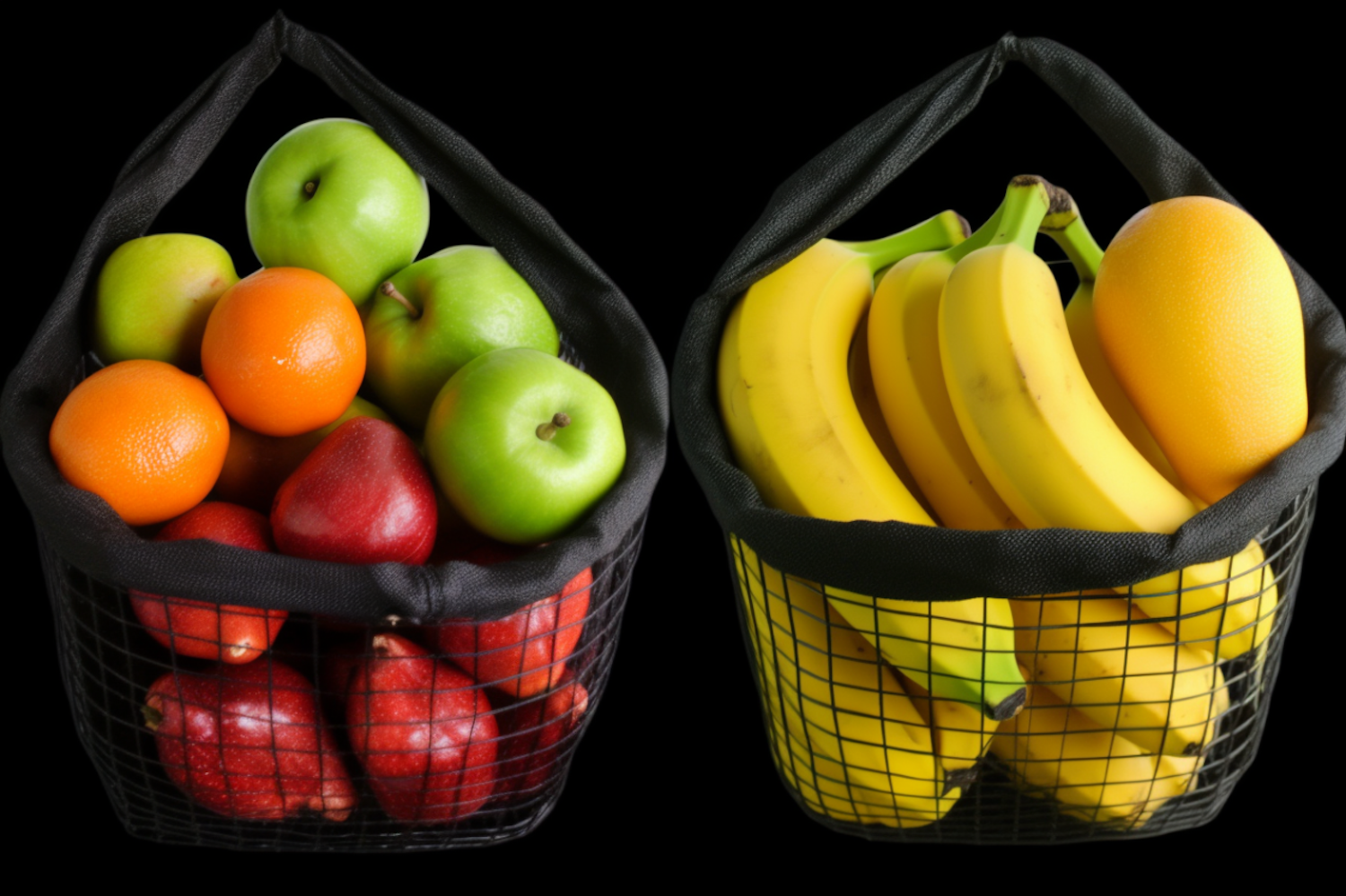 Fruit Medley in Reusable Black Bags