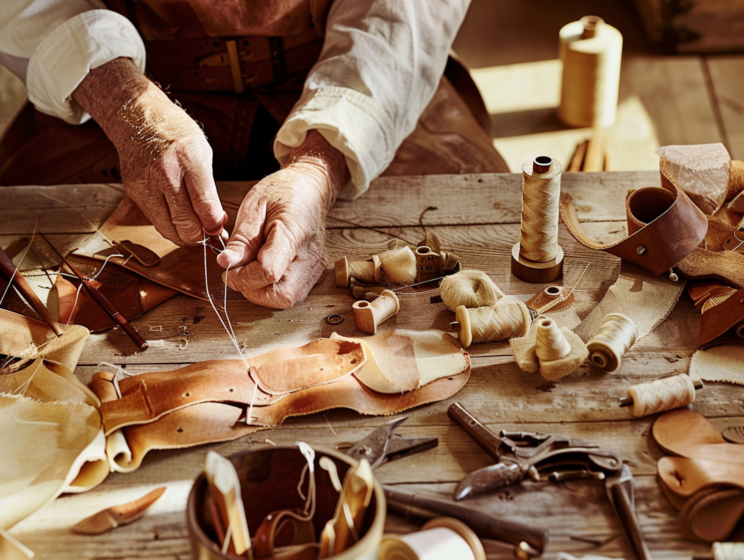 Leather Craftsman at Work