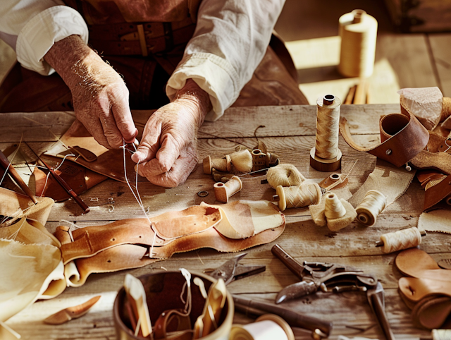 Leather Craftsman at Work