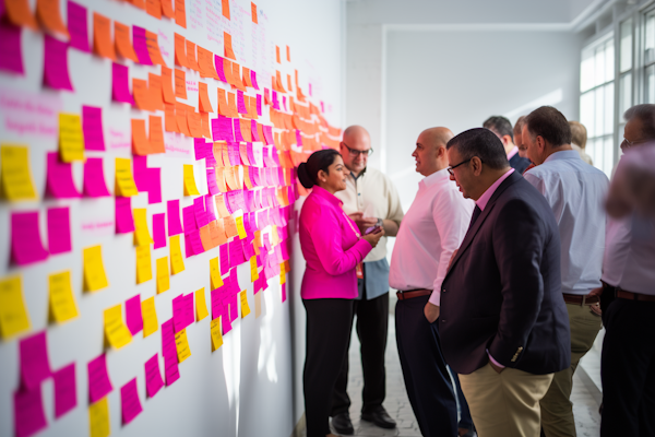 Collaborative Teamwork in a Colorful Brainstorming Session